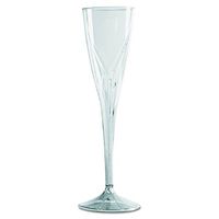 WNA CWSC5 Classicware One-Piece Champagne Flutes, 5 oz, Clear, Plastic (Case of 100)