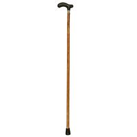 PCP Wood Cane with Fritz Handle Grip, Walnut, Medium