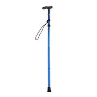 yanQxIzbiu Walking Cane, Walking Stick, 4 Section Telescopic Folding Outdoor Non-Slip Hiking Walking Stick Trekking Pole Blue