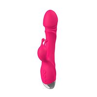 Qksky Powerful Dual 10 Speeds Thrusting Rotating Novelty Pink Rabbit Toy for Women&Couples Waterproof&Whisper Quite