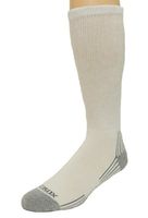 Viscose From Bamboo Diabetic Over the Calf Sock (White w/Gray) 909OTC