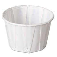 Genpak Squat Paper Portion Cups, 2 Oz, White, 250 Cups Per Bag, Carton of 20 Bags