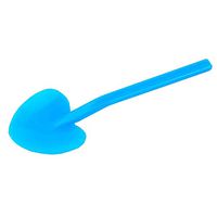 Kungfu Alien Disposable Plastic Heart Shape Spoons for Ice Cream Spoons Blue（100 Count）