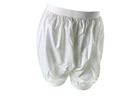 Haian Adult Incontinence Pull-on Plastic Comfort Pants 2 Pack (Large, White)