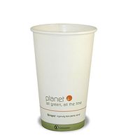 Planet + 100% Compostable PLA Laminated Hot Cup, 16-Ounce, 500-Count Case