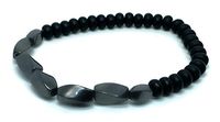 Mashele Mens Beaded Bracelet Gifts - Tiger Eye/Lava Rock/Hematite Stone/Wood/Stress Relief/Strength Adjustable/Aromatherapy Essential Oil Diffuser (Centered Hematite Stone)