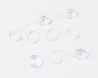 50 x Spectacle/Eye Glass Rimless Nose Pads Silicone Round 9mm Slide in