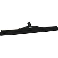 Vikan 77149 Rubber Polypropylene Frame Double Blade Squeegee, 24", Black