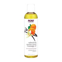 Now Foods Refreshing Vanilla Citrus Massage Oil 8oz 8 Pack
