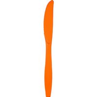 Creative Converting 010614B Sunkissed Orange Cutlery (Prem) Bulk Knives (12pks Case)