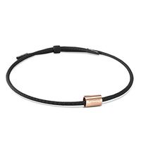 Power Ionics New Weave Band Series 3000 ions/cc Fashion Sports Titanium Bio Silicone Necklace (Black/Rosegold Ring)
