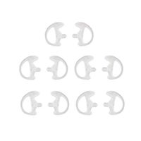 KS K-STORM Two Way Radio Ear Mold Replacement Soft Silicone Ear Insert Earmould for Acoustic Coil Tube Earbud (Transparent, 5 Pair Large)
