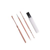 SUPVOX 3pcs Portable Stainless Steel Earpick Set Ear Wax Screw Type Earwax Remover Earpick Ear Cleaner Set