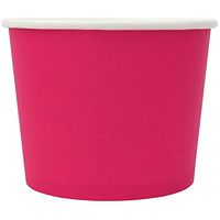 [50 Count] Pink Paper Ice Cream Cups - 12 oz Eco-Friendly Dessert Containers - Perfect For Your Yummy Foods! Many Colors & Sizes - Frozen Dessert Supplies