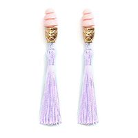 Breakfast at Tiffany's Technicolor Tassel Earplugs, Lavender Dream (w/gift box)