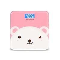 KOIUJ Intelligent Digital Bathroom Scale, Highly Accurate Body Weight Scale with Lighted Display (Color: Pink)