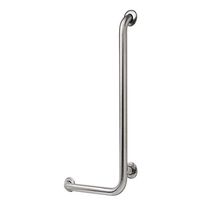 Franklin Brass 5682RH 1-1/2-Inch x 16-Inch by 32-Inch 90 Degree Bath and Shower Angle Bar, Right, Stainless Steel