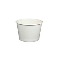Yocup 8 oz. Solid White Paper Ice Cream/Frozen Dessert Cup - 100 ct