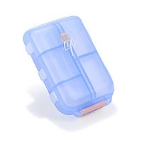 Pill Organizer, Travel Pill Organizer, Travel Pill Case, Supplements & Vitamins & Pills Holder Dispenser, Travel Planner Bussiness Trip Medication Container for Ten Compartments (Blue)