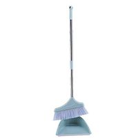 Broom and Dustpan With Long Handle Telescopic Up Windproof Soft Brush Extra Long Handle Broom Set Stainless Steel Rod Non-stick Hair Broom And Dustpan Used For Lobby Floor Home Kitchen Garden Schools