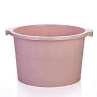 Plastic Round Foot Bath,Foot Basin,Thick Deepen Pp Large Foot Massager Soaking Tub Bucket Household Barrels-Pink