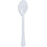 Hanna K. Signature Collection 51 Count Heavyweight Plastic Soupspoon, Clear