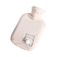 Topdo Rubber Hot Water Bottle Cute Animal Water PVC Cartoon Hand Warmers Winter Creative Portable Warm Bag for Cold Winter Women Men Girls Boys Students 1000ml Size 25cm16cm (Pink)