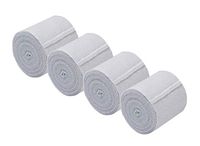 Nexskin 3" Organic Latex Free American Cotton - Comfort Elastic Bandage with Single Hook & Loop Closure - White, 4 Pack