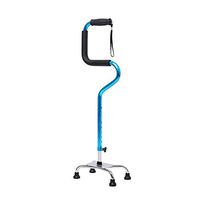III- The Elderly Cane Aluminum Alloy Plastic Handle Anti-Slip Mat Four-Foot Crutches Aided Get Up Help Walk and Help Up The Stairs Adjustable Height (Color : A)