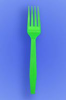 Wow Plastics Inc. Medium Weight 6" Fork - Neon Green - 2/500 (1,000/Case)
