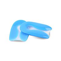 HEALLILY Heel Cushion 2 Pairs U Shape Silicone Gel Heel Pads Plantar Fasciitis Pad, Heel Inserts for Plantar Fasciitis Pad Treatment and Heel Pain Relief (L)