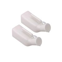 2Pcs 1000ml Thick Firm Male Urinal Urine Bottle with Lid White