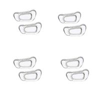 4 Pairs Transparent Silicone Eyeglasses Nose Pads - Clasp Type Super Soft Non Slip Nose Pads #15