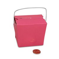 Pink Paper Chinese Take Out Boxes 2 3/4" X 2" | Quantity: 24