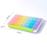 youeneom 28Compartments Pill Organizer Box, 2nd Gen Portable Travel Pill Organizer (7Day) with Moisture-Proof Design and Large Compartments to Hold Vitamins, Supplements and Medication (7 Day)