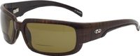 Ono's Loon Polarized Bi-Focal Sunglasses in Brown Plaid with Amber Tinted Lens
