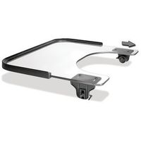 Therafin Clear Tray with EZ Lock Clamps and PVC Rim, Wheelchair Tray, Medium fits 16" - 18", Attach Tray to Wheelchair to Hold Items for Disabled or Elderly