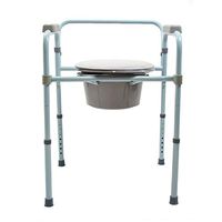 Mercer 3-in-1 Folding Commode, 7.5 Qt Capacity, 300 Pound Weight Limit, Adjustable Height