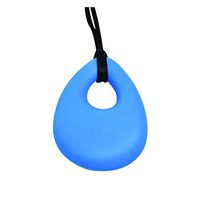 chubuddy Chewable Oval Pendant Buds Chewy, Non-Toxic Material - Sky Blue