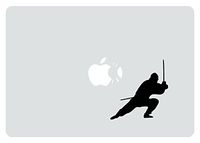 Ninja Cutting Apple MacBook Decal, Fits 11"/13" Air and 13"/15"/17" MacBooks