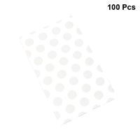Toyvian Cellophane Bags Flat Mouth Polka Dot Treat Bags for Parties Craft 100pcs(White)