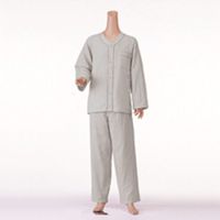 Japan Health, Beauty and Home - Gentleman music pleasure gauze pajamas top and bottom set (short-sleeved) No.800 LL Gray *AF27*