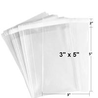 888 Display USA - 3" x 5" 100 Bags of Ultra Clear Treat, Bakery, Candle, soap, Cookie Bags w/Adhesive Seal (3" x 5" - 100 Count, Ultra Clear Bags)