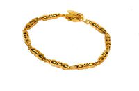 Magnetic Link Bracelet Goldtone Beads Dainty and Cute