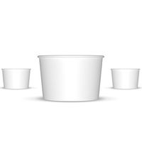 3 oz White Paper Ice Cream Cups - 1,000 / Case