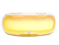 Transparent Solid Color Glasses Case-Yellow