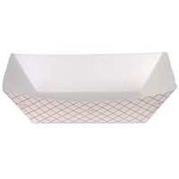 Dixie RP3008 Kant Leek Polycoated Paper Food Tray, Red Plaid, 250 per Bag (Case of 2), 3 LB (500 Trays)