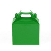 12CT(1 Dozen) Small Biodegradable, Kraft/Craft Favor, Treat Gable Boxes (Small, Green)