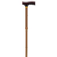 Adjustable Folding Cane in Bronze Finish with T Handle