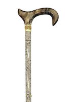 Classy Walking Canes CWC4170KHD Adjustable Khaki Diamonds and Pearls Cane - 31-38” Adjustable, Aluminum Shaft, Swirl DesignHandle.